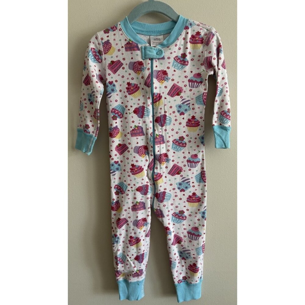 HANNA ANDERSSON ORGANIC BABY Side Zip Sleeper Pink Cupcake 18-24 M Birthday